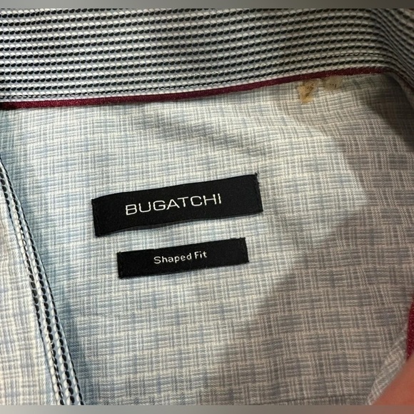 Bugatchi Men Large Shaped Fit XL Long Sleeve Dress Shirt - Picture 4 of 7